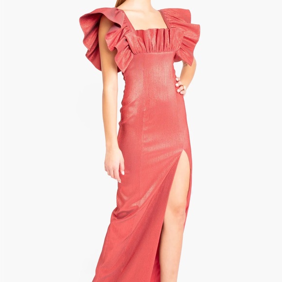 Black Halo Prince Gown in color Rose Glow - Picture 2 of 4